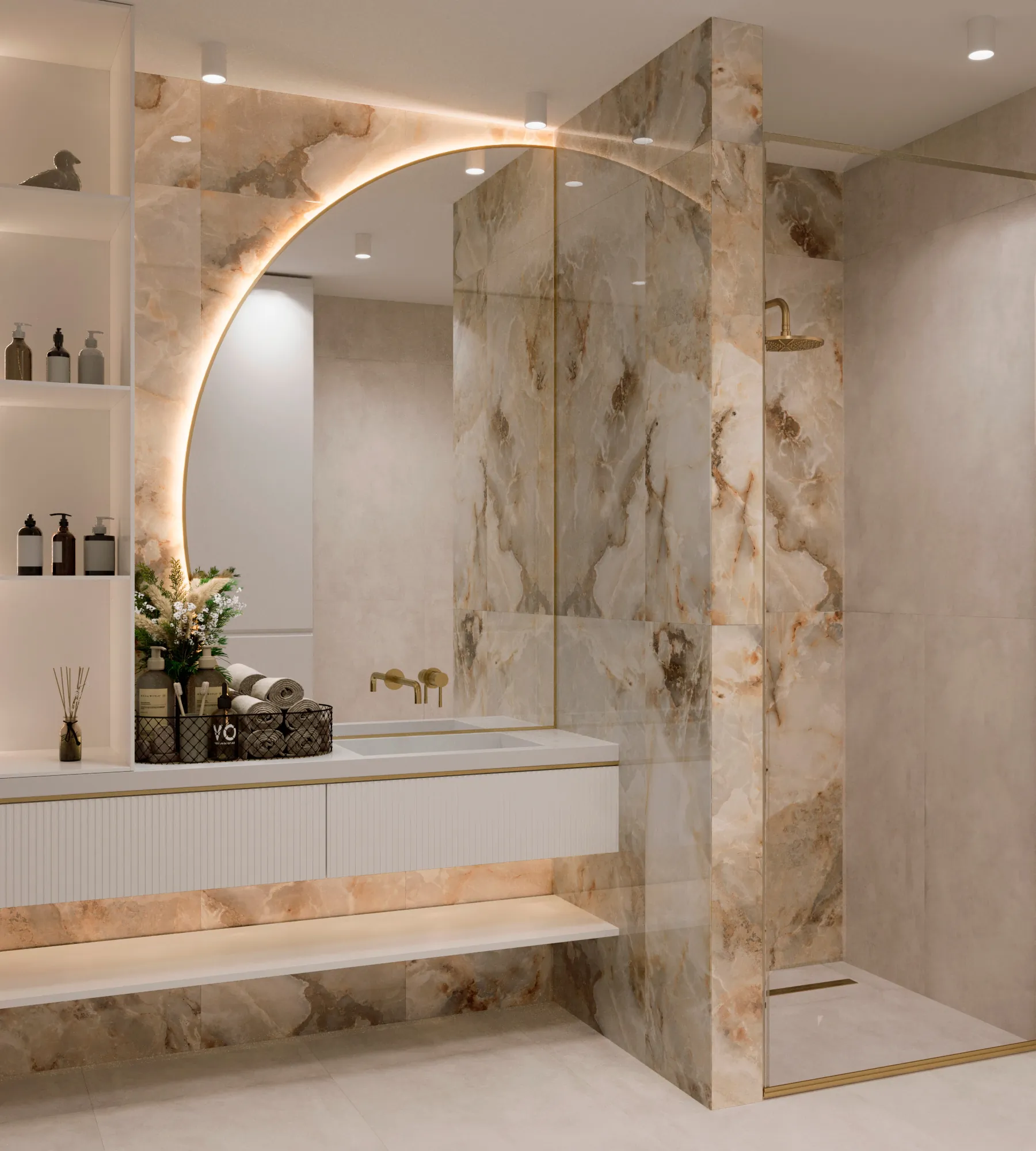 Керамогранит Аркадия Керамика FP1026-A Invisible Onyx Grey Full Polished 60x120 серый