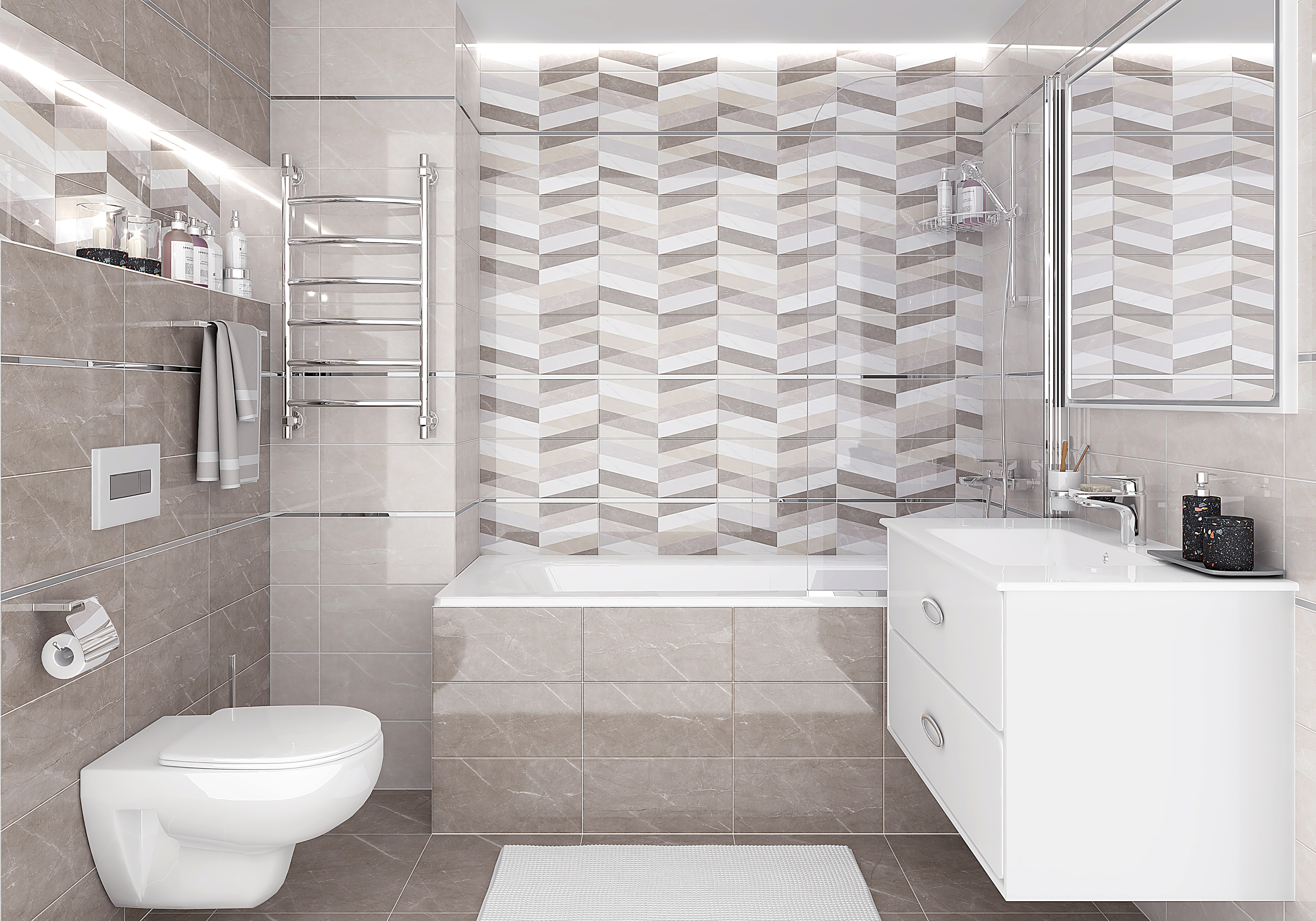 Керамическая плитка (08-01-15-2460) Laparet Savoy коричневый 20x40 глянцевый