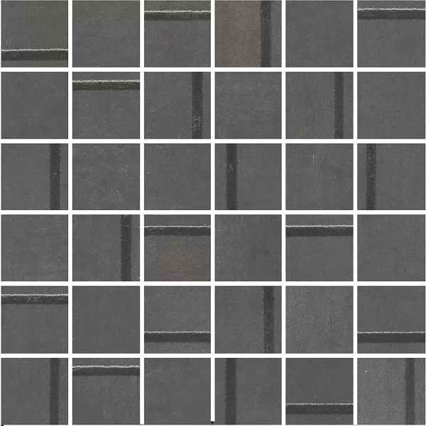 Декор Керама Марацци Venezia Гварди 1 мозаичный антрацит матовый обрезной 30х30 из 36 частей 4,8х4,8