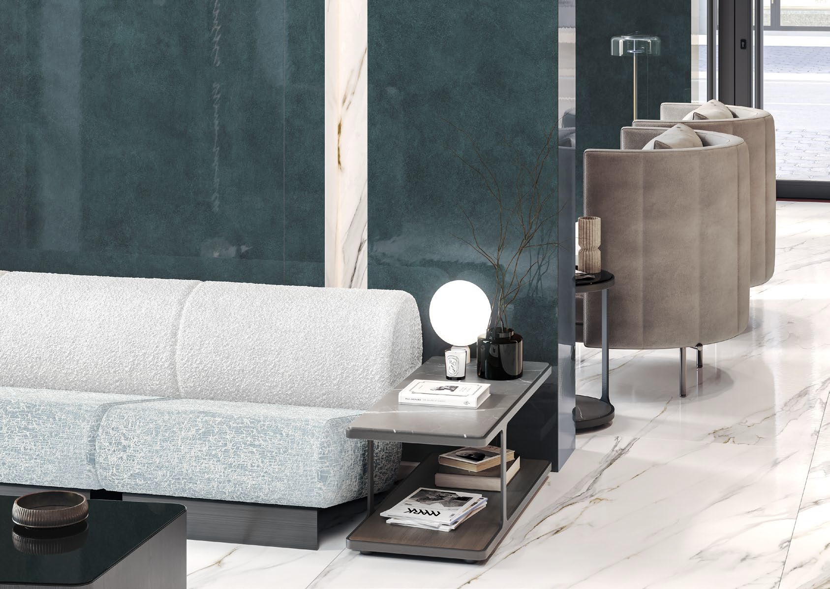 Керамогранит Kerama Marazzi SG075700R6 Майолика синий обрезной 119.5x320