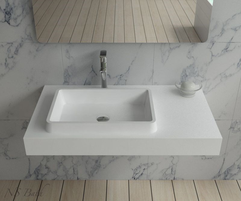 Раковина из искусственного камня NSBath NSS-9050 глянцевая/матовая