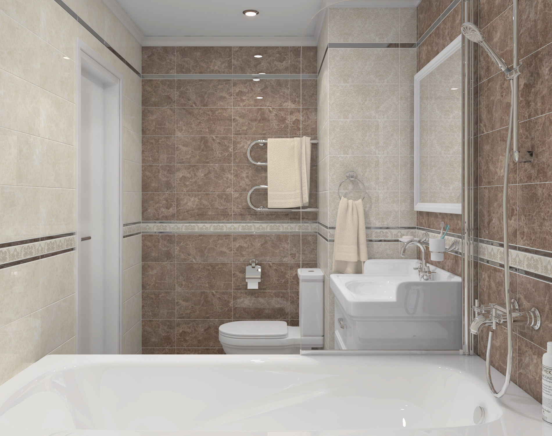 Бордюр (56-03-11-497) Laparet Persey бежевый 5x40 глянцевый