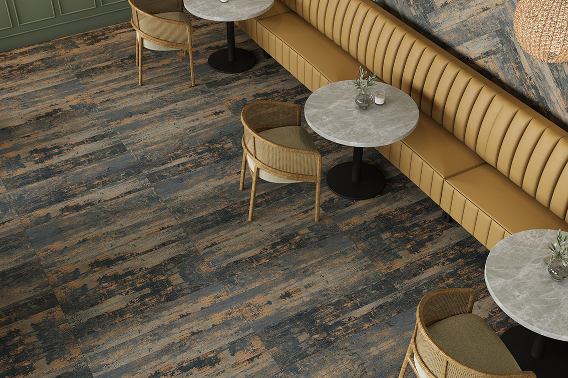 Керамогранит СтароВуд Savoy Oxido Brown Carving 20x120 коричневый