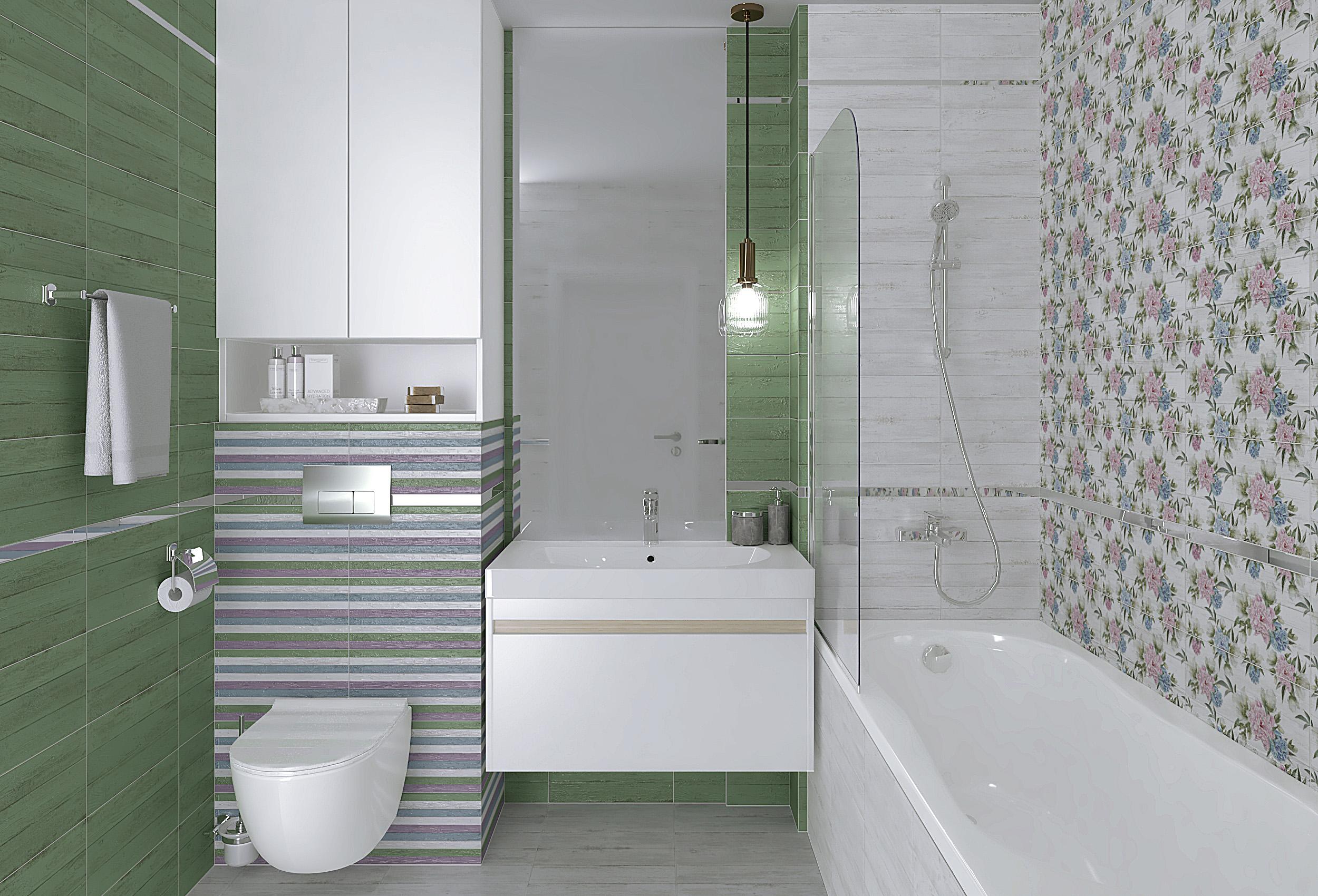 Декор (08-00-01-2672) Laparet Land белый узор 20x40 матовый