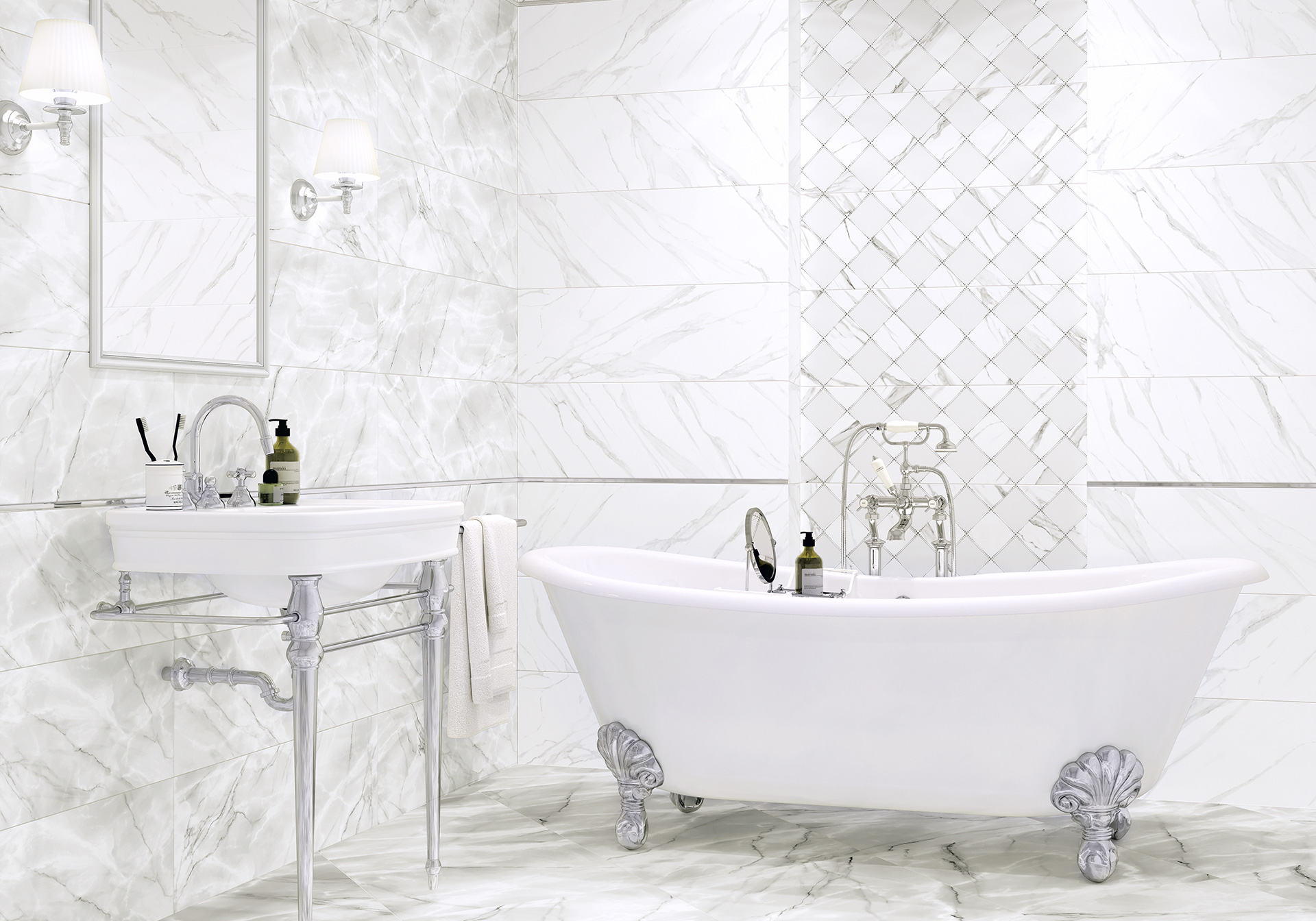 Декор Alma Ceramica Ларедо DWU93LRD17R белый 30x90