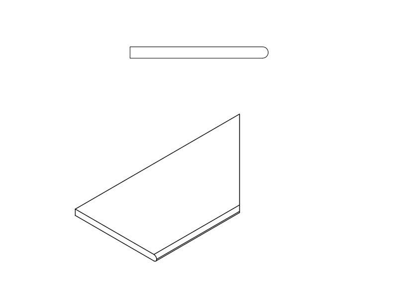 Бортик закругленный правый Italon District X2 Emerald 30x60