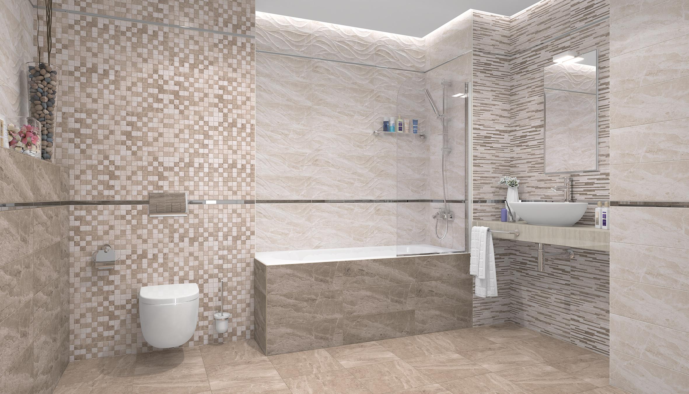 Мозаика (PGS2) Laparet Pegas коричневый+бежевый 30x30 матовый