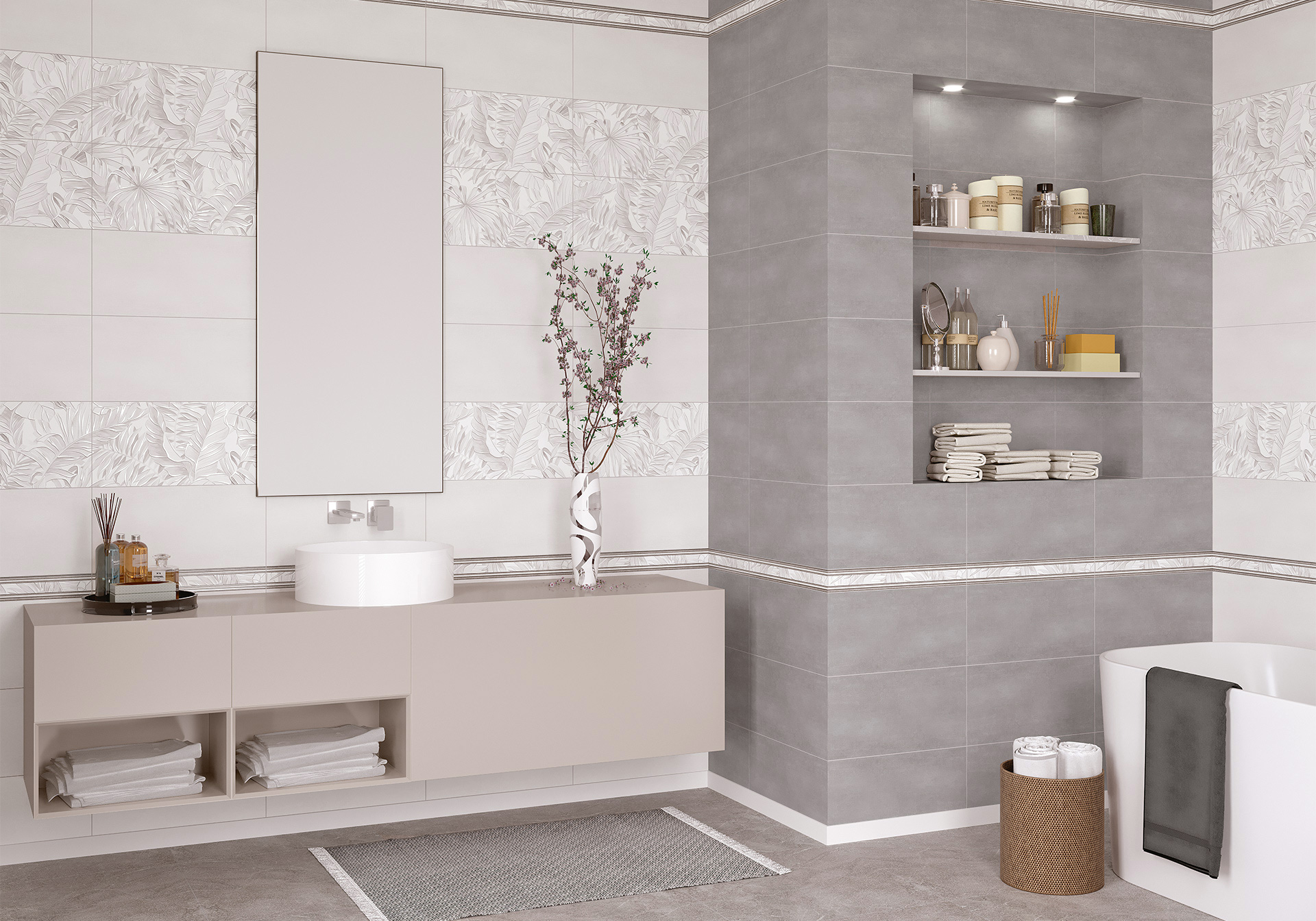 Декор Alma Ceramica Бонита DWU09BNT014 коричневый 24.9x50