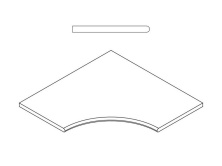 Бортик угловой закругленный Italon Charme Deluxe X2 Grigio Orobico X2 30x60