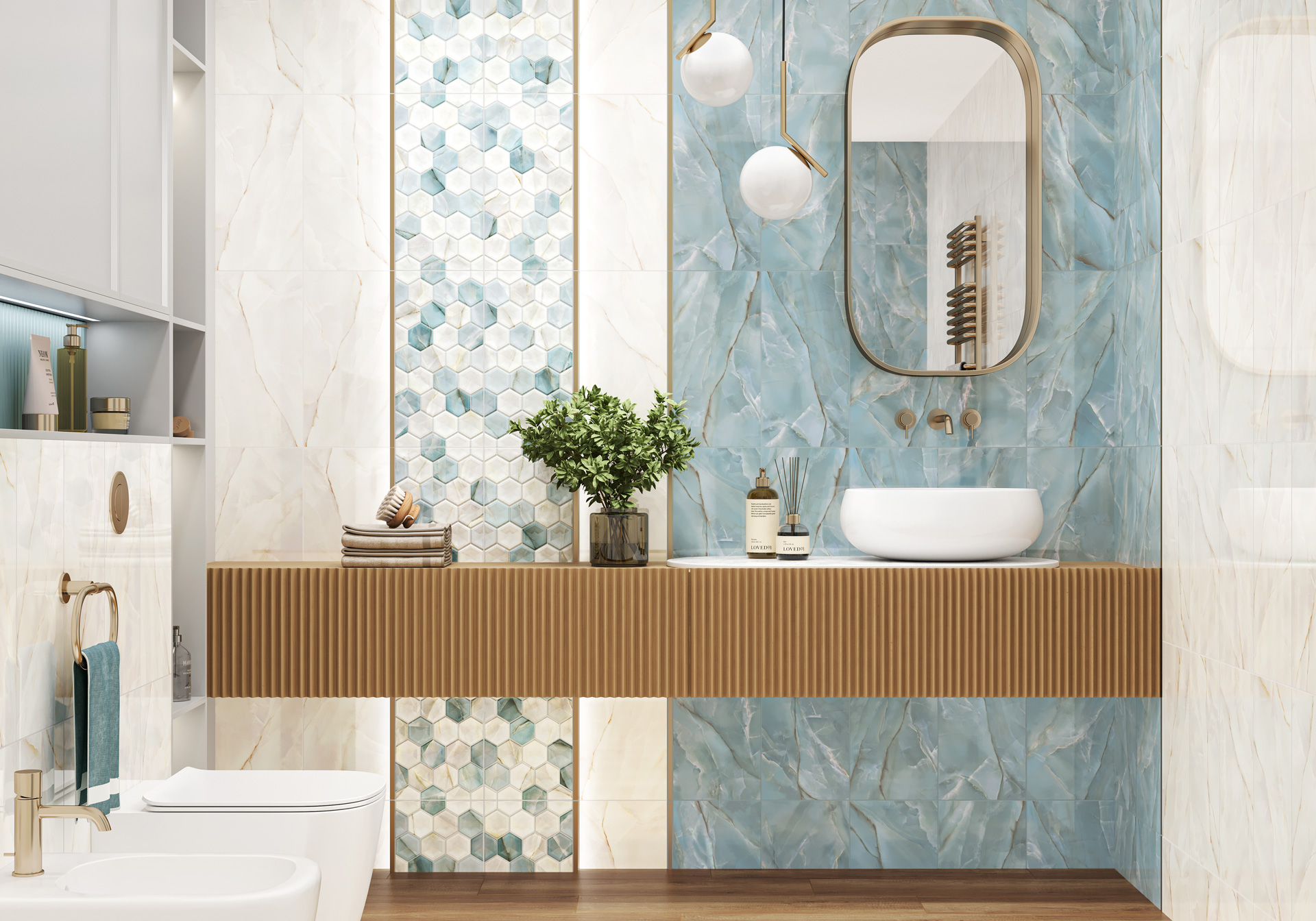 Керамическая плитка Alma Ceramica Маритайм TWU2550MRM60 бирюзовый 24.9x50