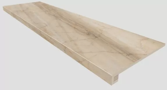 Комплект Estima BR01 Bernini Pearl (Ступень 33x120 непол. прямоугол. бортик без насечек + Подступенок 14,5x120)