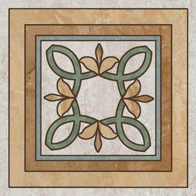 Вставка Kerama Marazzi Эвора глянцевый 9.6x9.6 DC\A36\SG6062RL