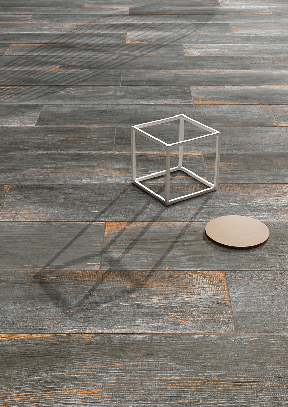 Керамогранит Vitra RusticWood Черный 20x80 матовый