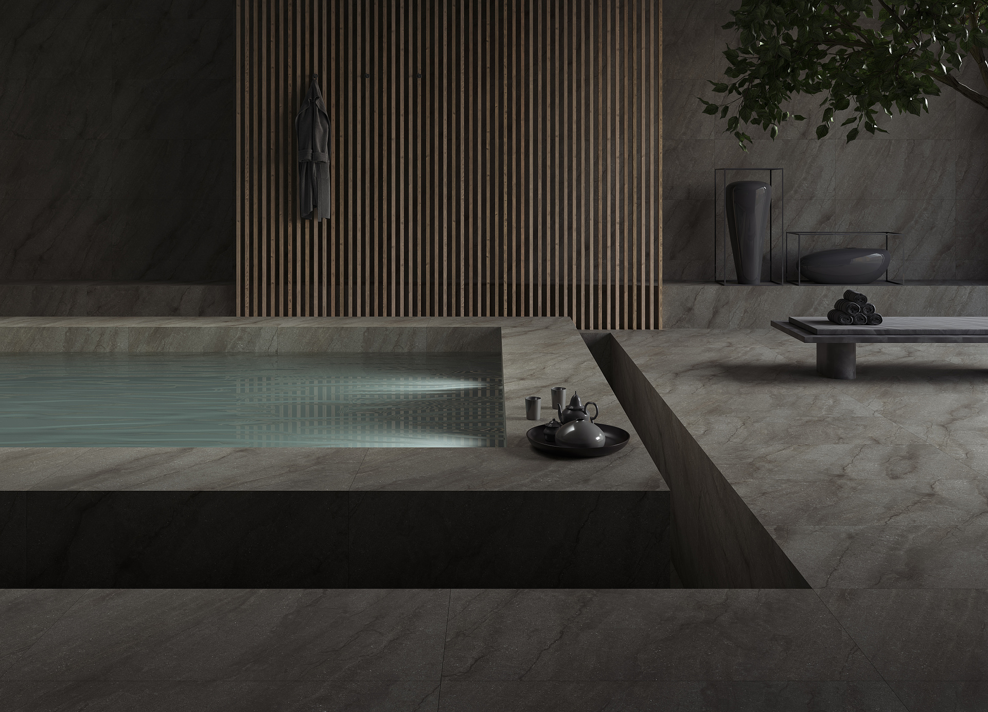 Плинтус Керранова Bereg Grey Beige K-2403/MR/p01/76x600x9 серый