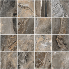 Мозаика Vitra MarbleSet Оробико Темный Греж R9 30x30 лаппатированный