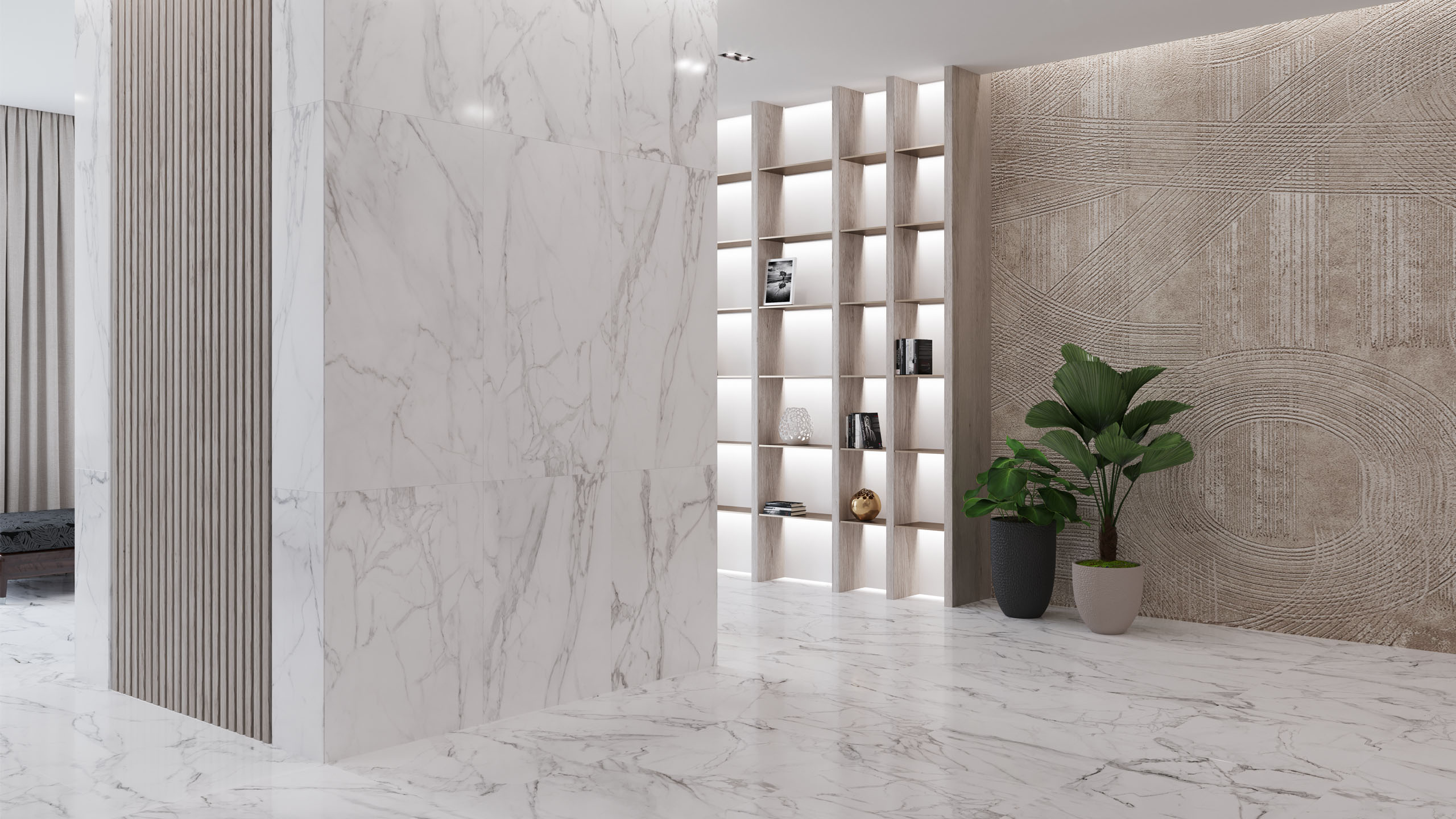 Фальшмозаика Estima SM03 Ametis Supreme Ferrum Corner Left 29.8x59.8 белый полир.