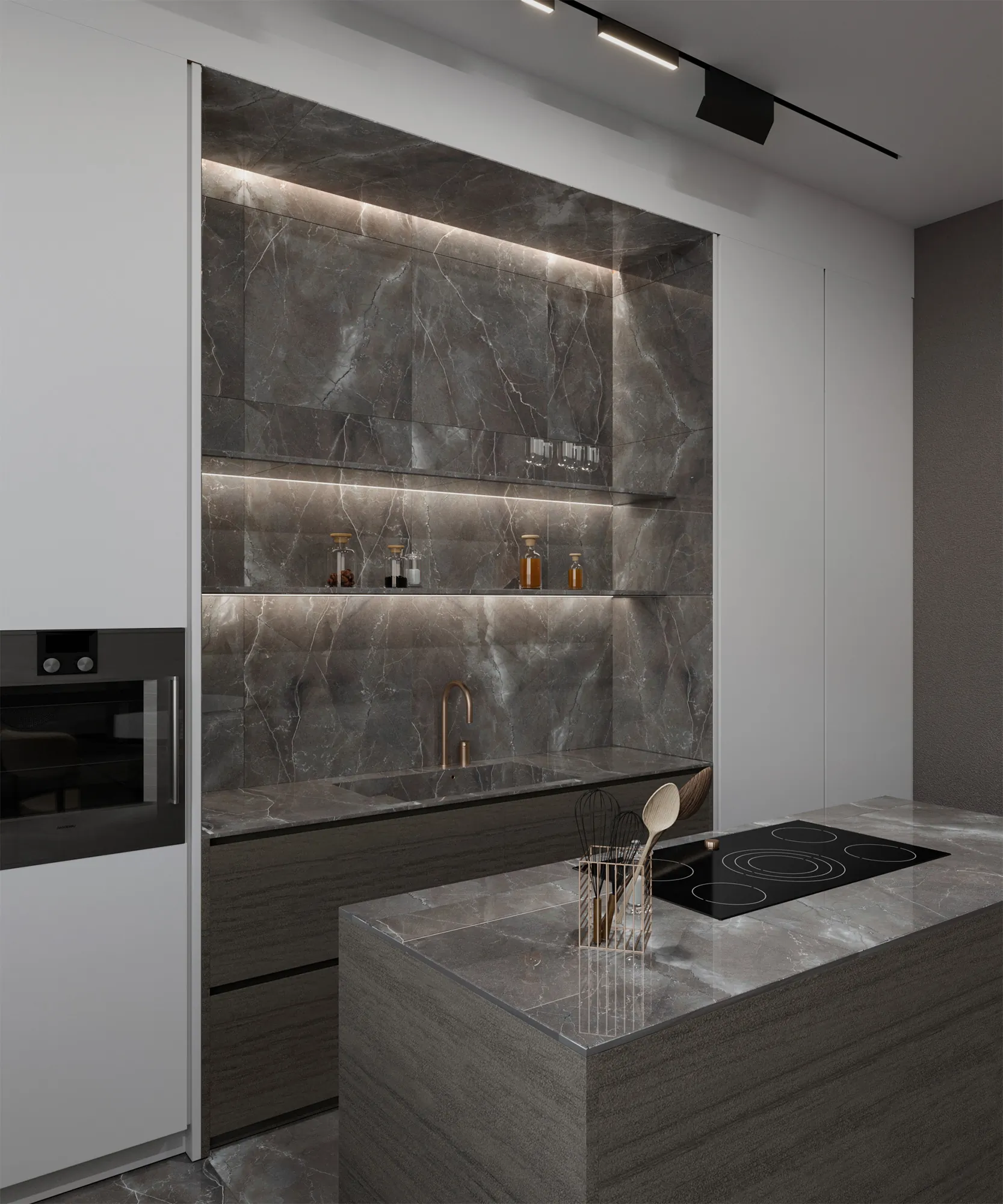 Керамогранит Аркадия Керамика CR6011-A Pulpis Nero Carving 60x60 серый