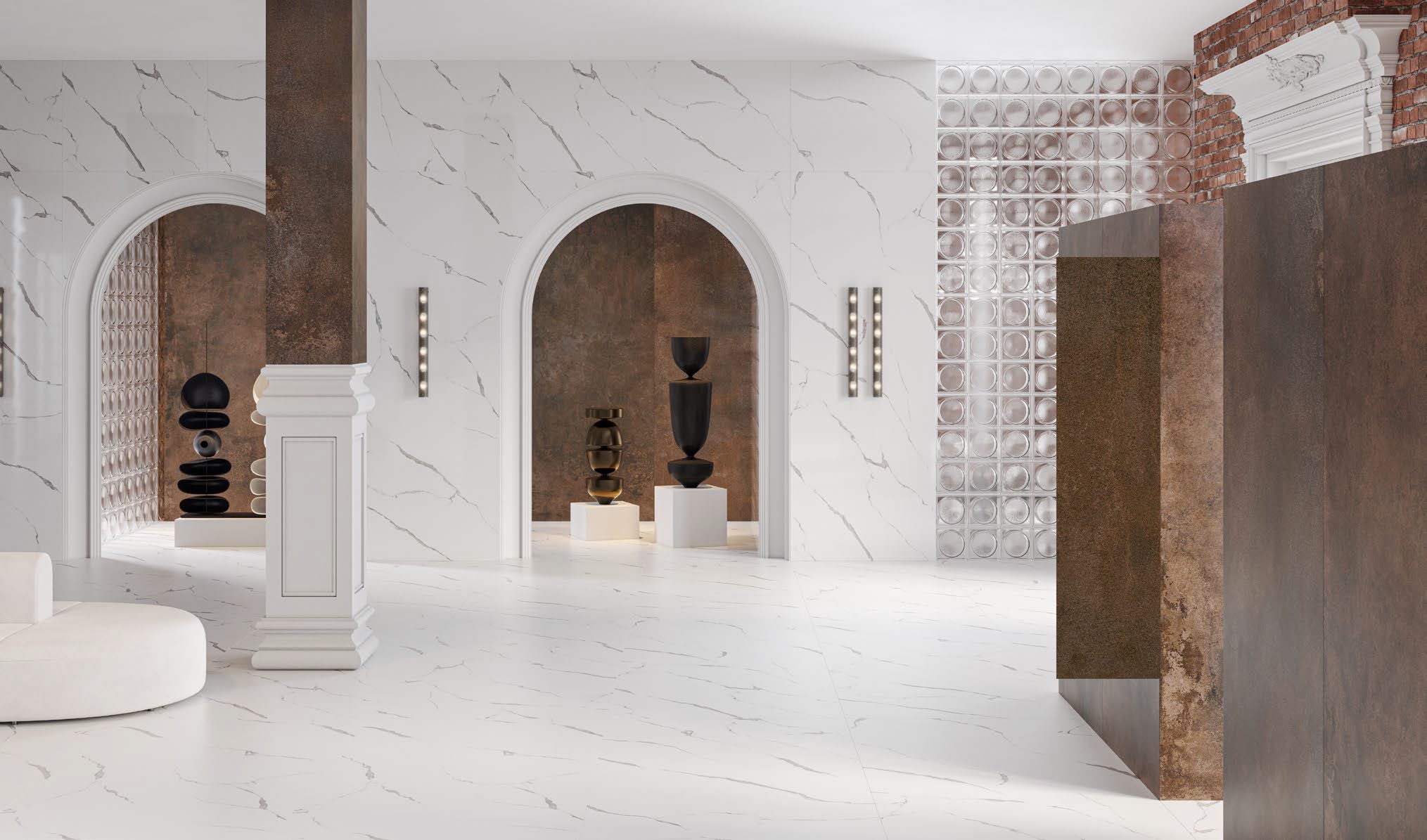 Керамогранит Kerama Marazzi SL1232G0031R Статуарио белый обрезной 119.5x320