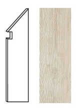 Ступень правая Axi White Pine Battiscopa Sag. Dx ANMA 7.2x30