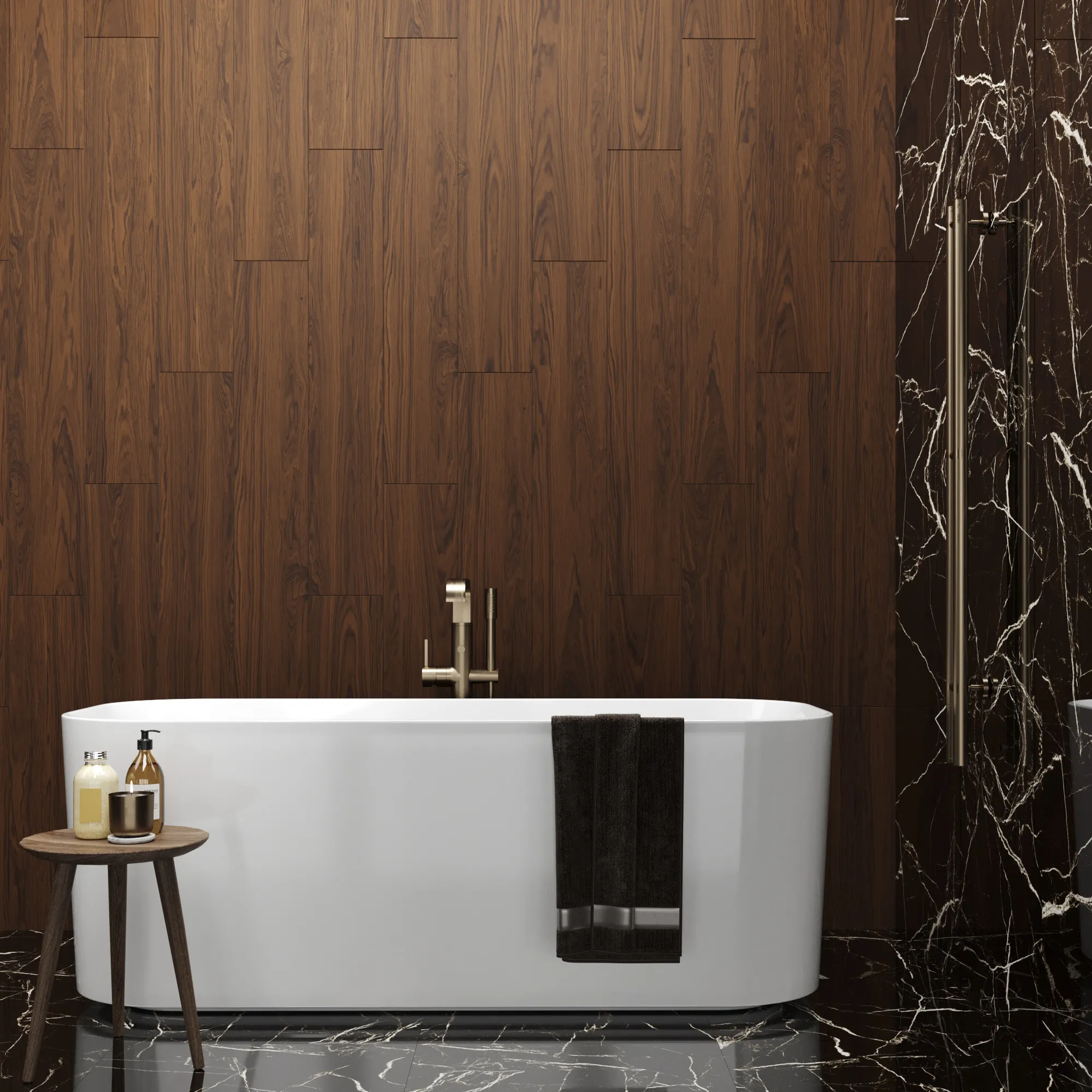 Керамогранит Креанза CW-RT08-B Crissel Wood Wenge Rustic Wood 20x120 коричневый