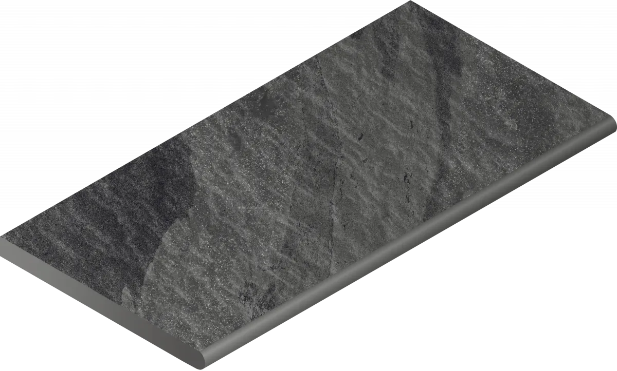 Бортик Italon Материя X2 Титанио закругленный 620090001204 черный 30x120