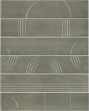 Панно Kerama Marazzi KMP3STA003RN6X Панно Мажорель зеленый глянцевый из 6 частей 28.5x36