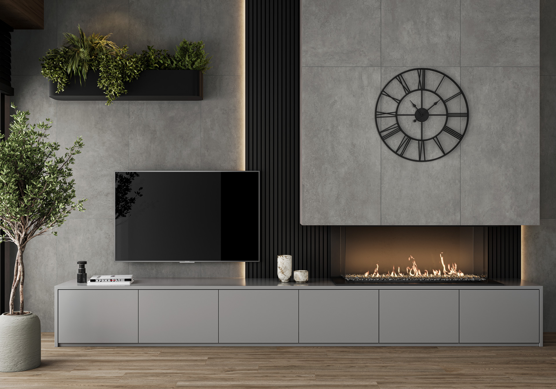 Керамогранит Alma Ceramica Унико GFU60120UNK70R серый 60x120