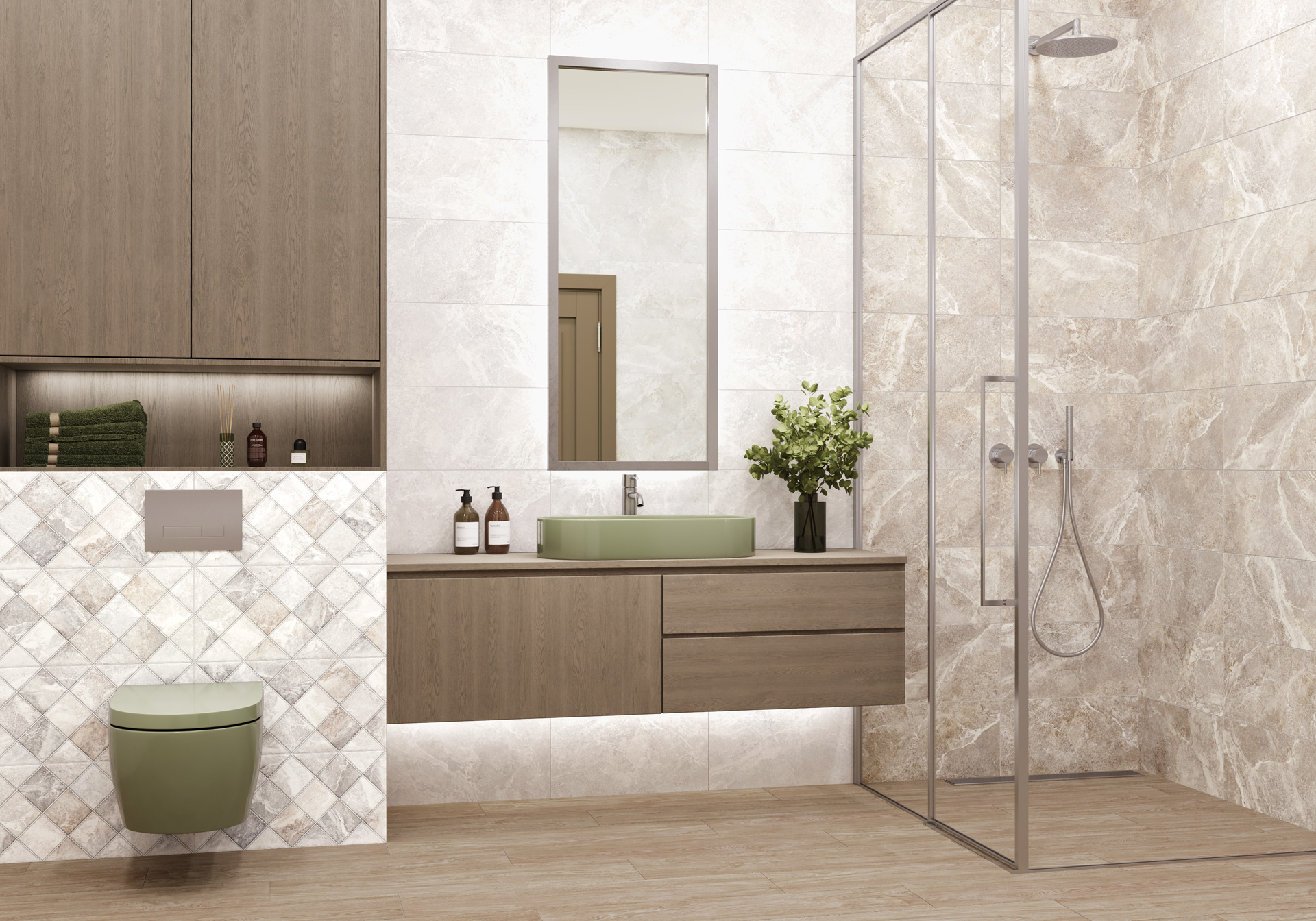 Керамическая плитка Alma Ceramica Персей TWU2550PRS14 белый 24.9x50