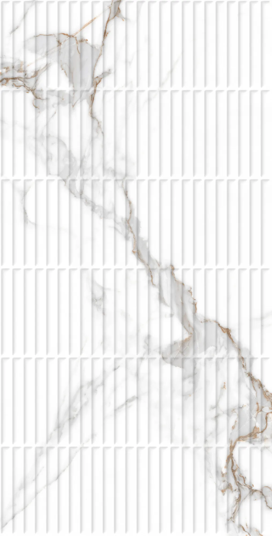 Керамогранит Креанза CP4001-D Statuario Seville Decor Carving Pro Punch 60x120 белый