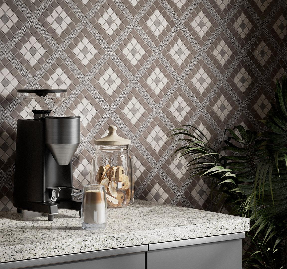 Керамическая плитка Kerama Marazzi 20108 Кастелло орнамент серый 29,8x29,8