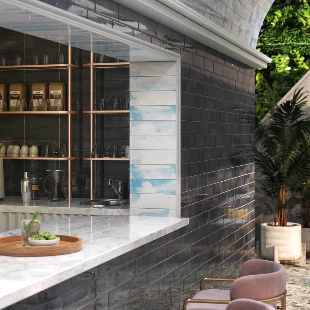 Керамическая плитка Kerama Marazzi 9037 Тракай серый светлый глянцевая 8,5x28,5