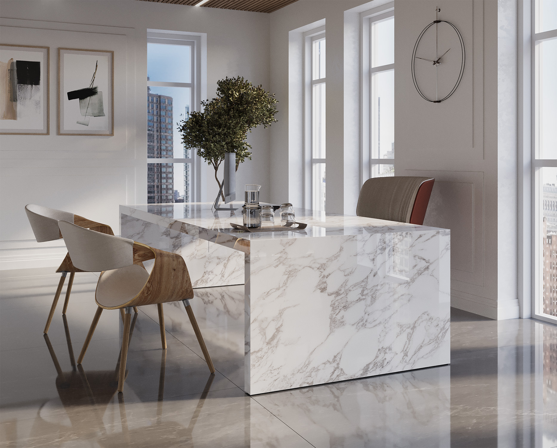 Керамогранит СтароСлэбс Patagonoa Bianco Elegance 120x280 белый