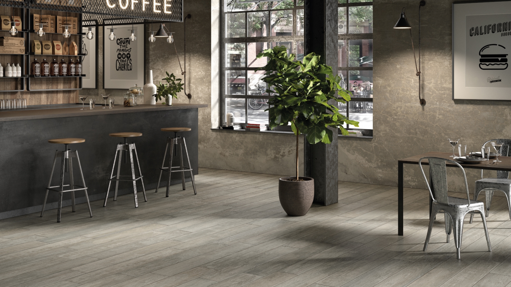 Керамогранит Italon Groove Ash 9,5x60