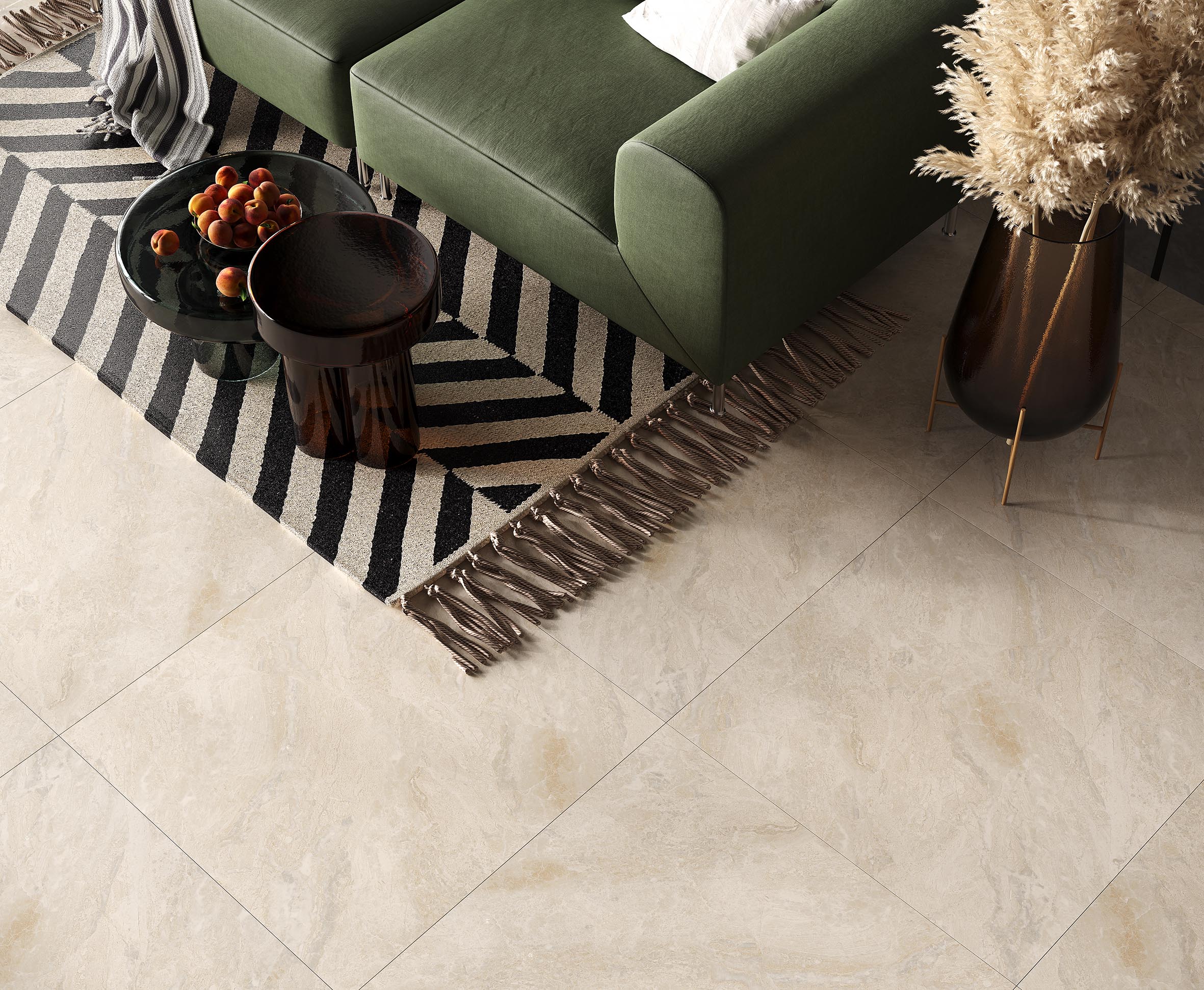 Керамогранит Laparet New York Ivory кремовый 40x40 полированный