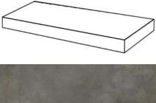 Ступень угловая правая Italon Millennium Black 33x60