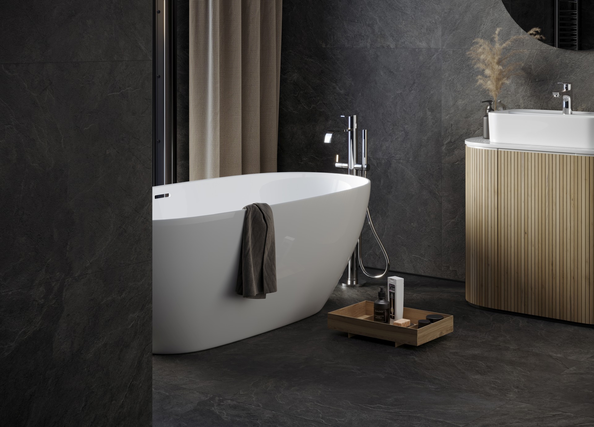 Ступень Керранова Krater Dark Grey K-2212/SR/st01/300x1200x10 серый