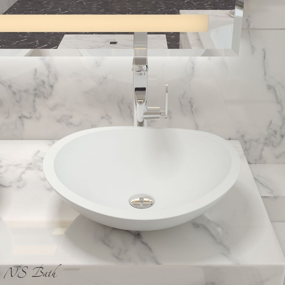 Раковина из искусственного камня NSBath NST-5046 глянцевая/матовая