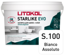Затирка эпоксидная + клей Литокол STARLIKE EVO 5кг S.100 BIANCO ASSOLUTO