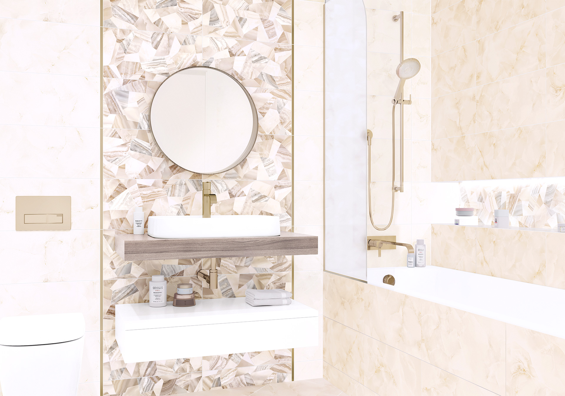 Керамическая плитка Alma Ceramica Бергамо TWU09BGM007 белый 24.9x50