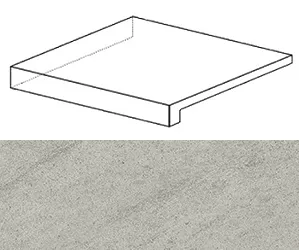 Ступень угловая левая Marvel Clauzetto White Scalino Ang. Sx ATGY 33x33