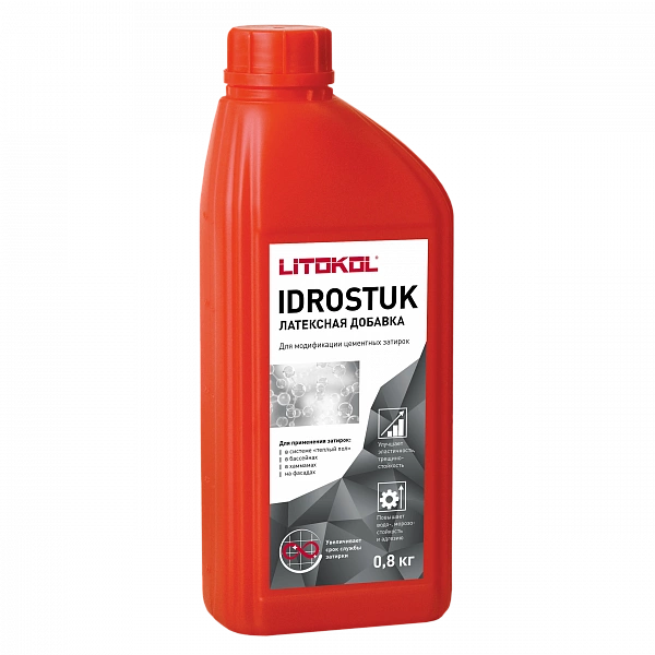Латексная добавка для цементных затирок Литокол IDROSTUK 0.8кг