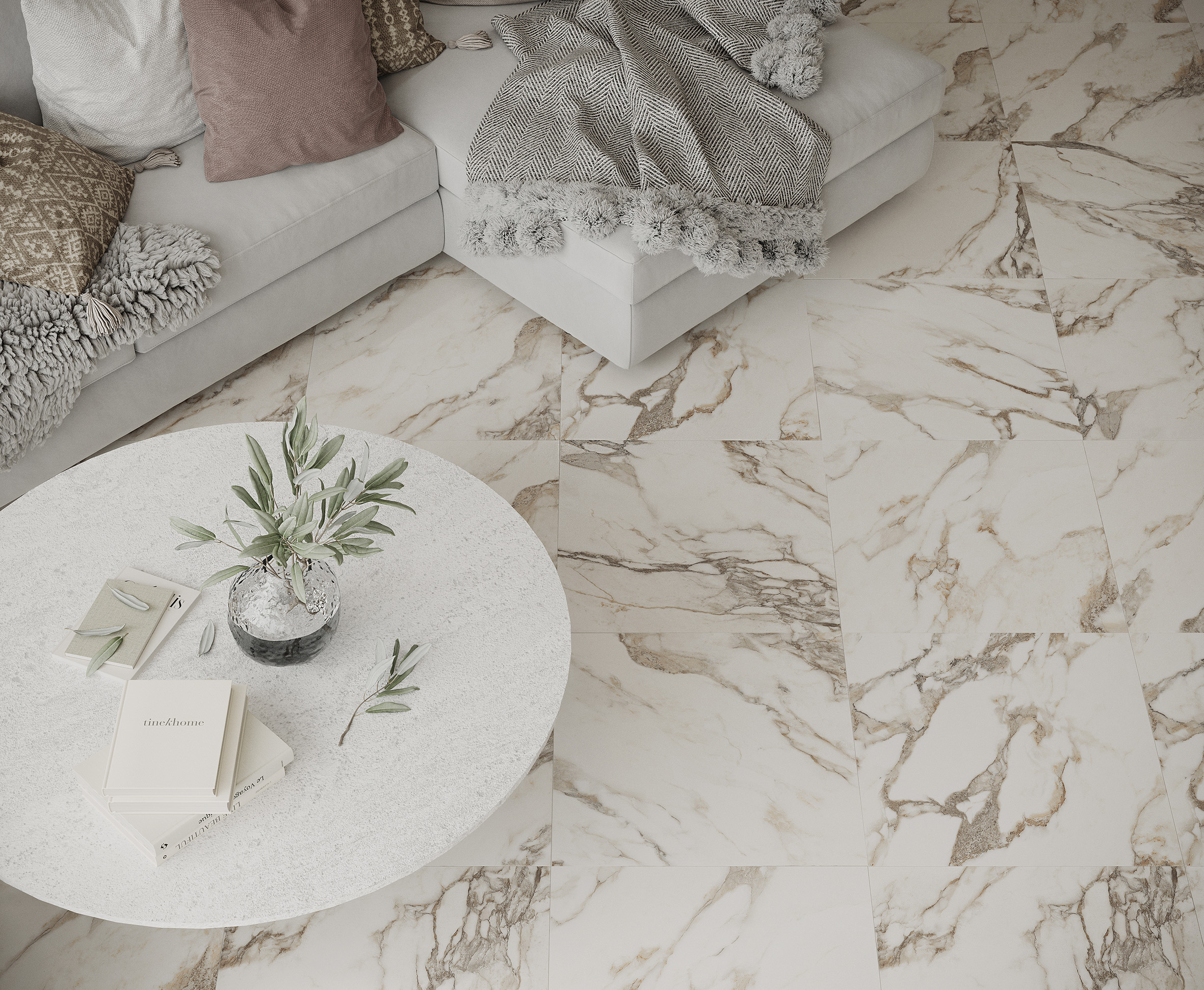 Керамогранит Laparet Calacatta Carve 60x60 глянцевый