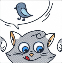 Декор Kerama Marazzi NT\A134\5009 Кошки-Мышки Птичка 20x20