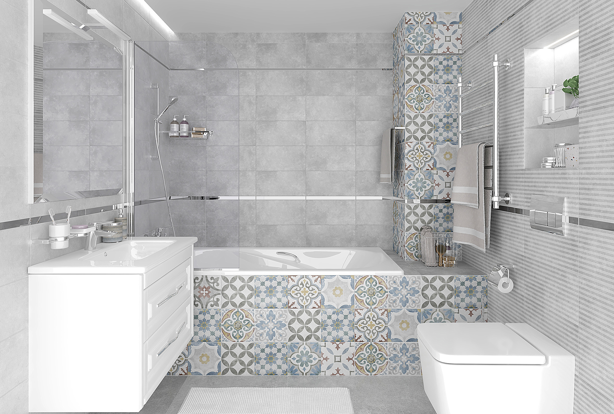 Керамическая плитка (08-00-06-2455) Laparet Atlas серый 20x40 матовый