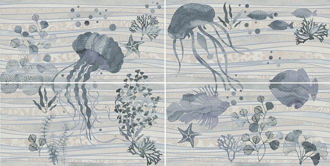 Декор Kerama Marazzi HGD\A374\4x\11144R Панно Маритимос 60x120