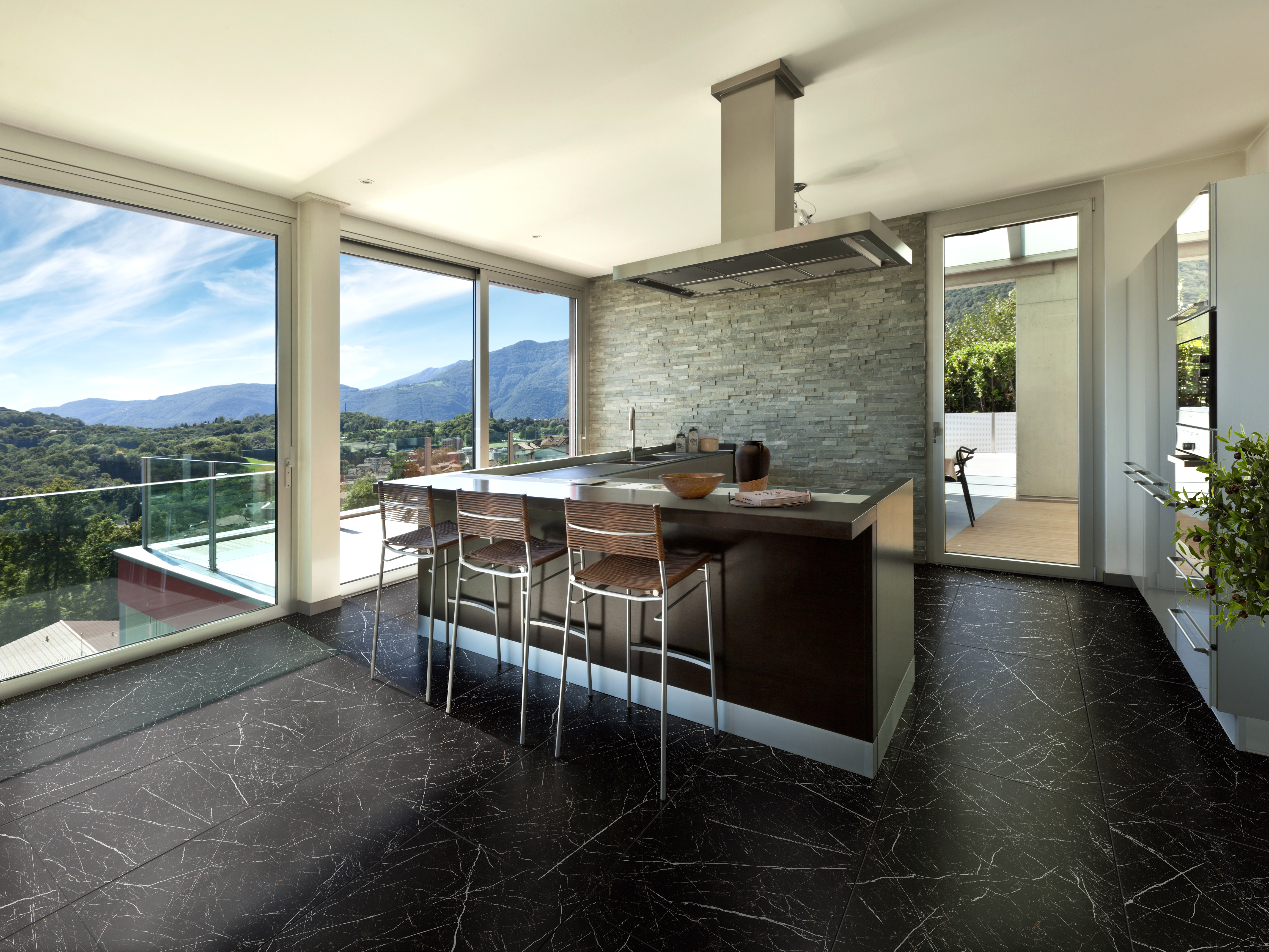 Керамогранит Идальго Pietra Black LLR 60x120 черный