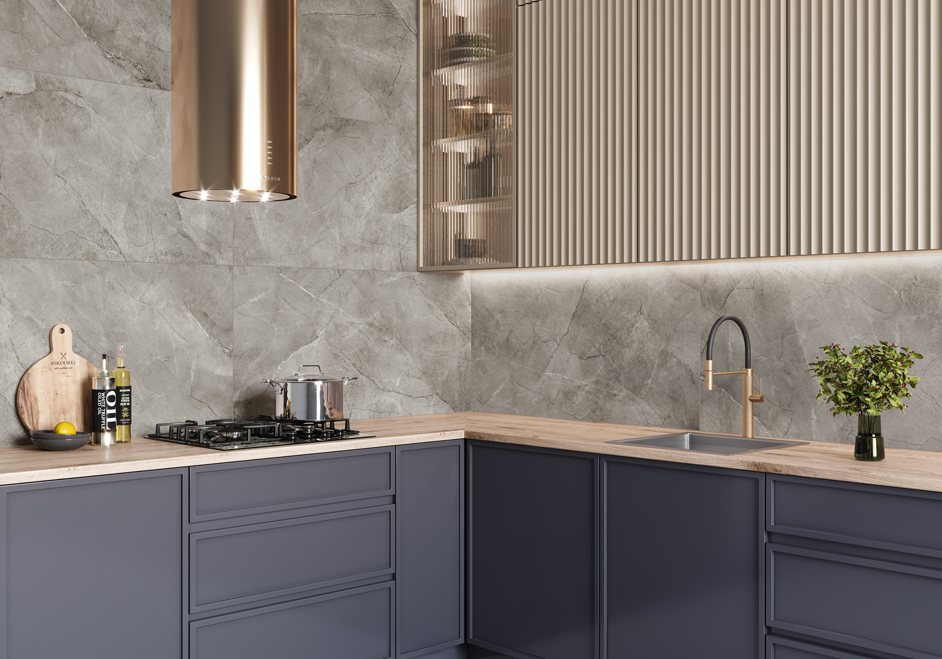 Керамогранит Alma Ceramica Рок Лайн GFU6060RKL07R серый 60x60