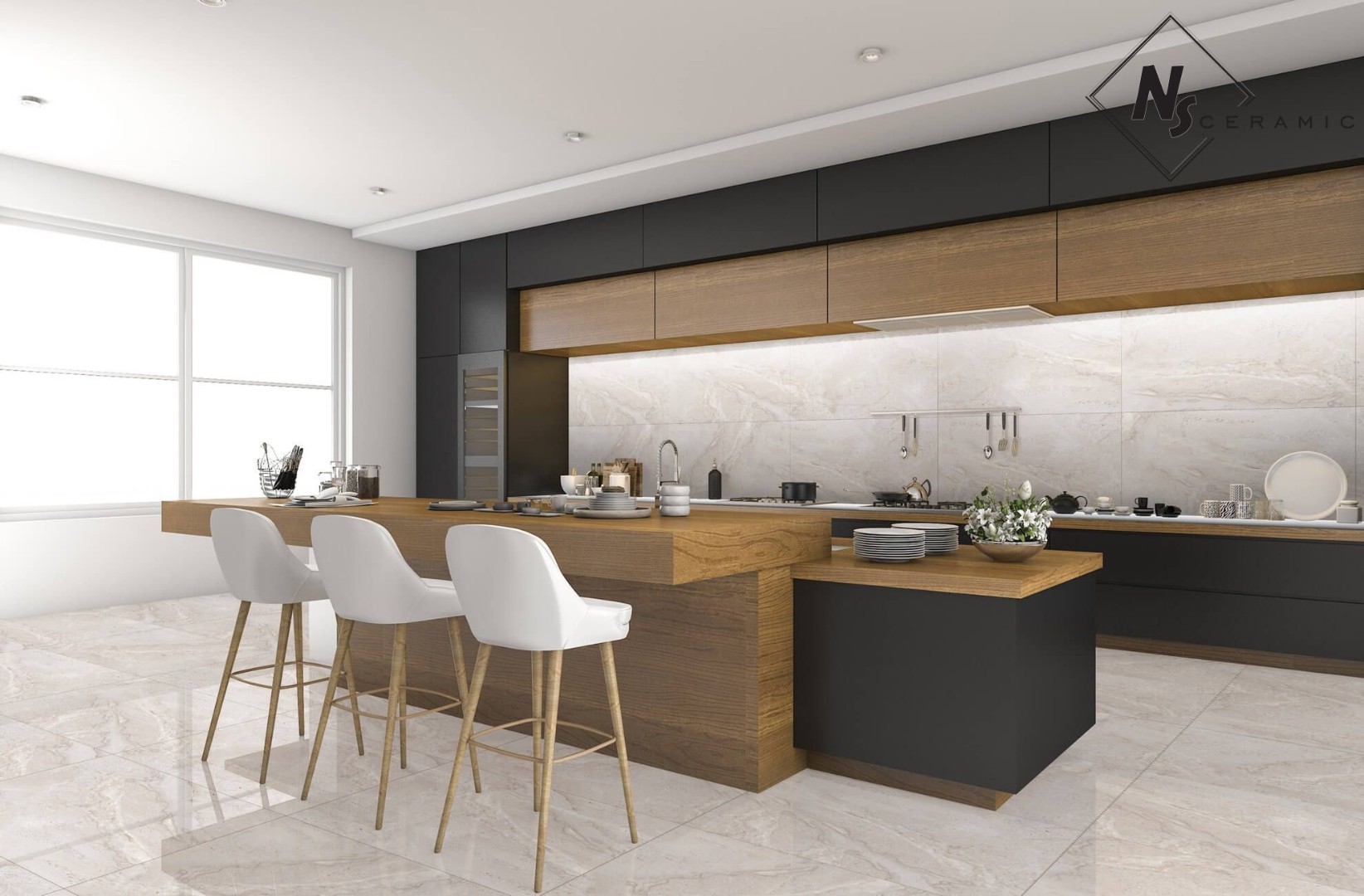 Керамогранит NSceramic NSC6061 серый матовый 60x60