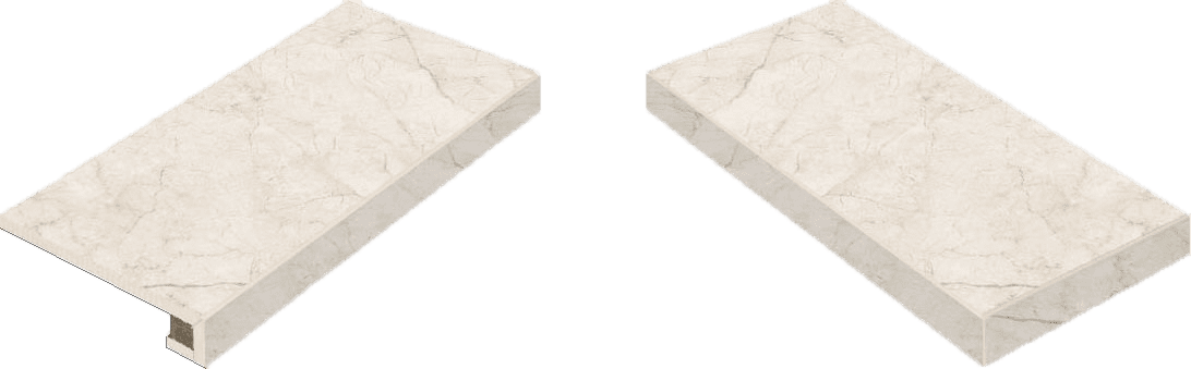 Ступень угловая левая Italon Contempora Pure 33x60