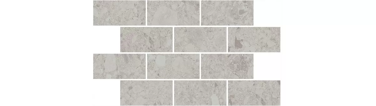 Вставка Керама Марацци Venezia Чеппо ди Гре мозаичный серый светлый матовый обрезной 34,5х20